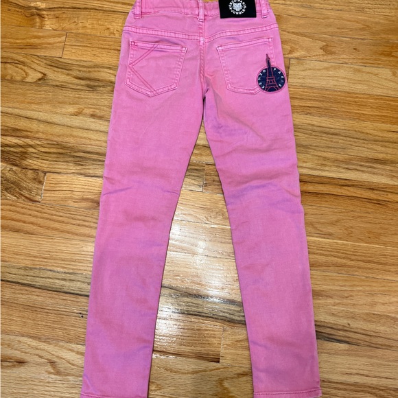 Kenzo Girls Pink Patched Jeggings - Picture 5 of 6